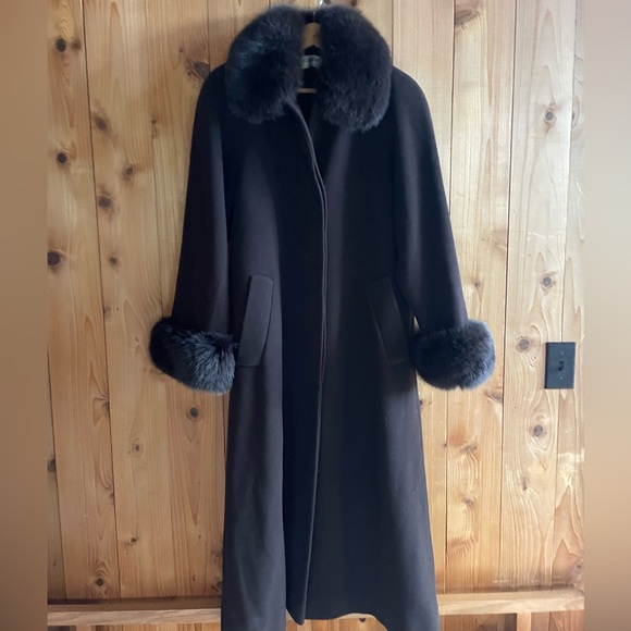 Forecaster of Boston Womens Fox Fur Wool Coat - Picture 3 of 7